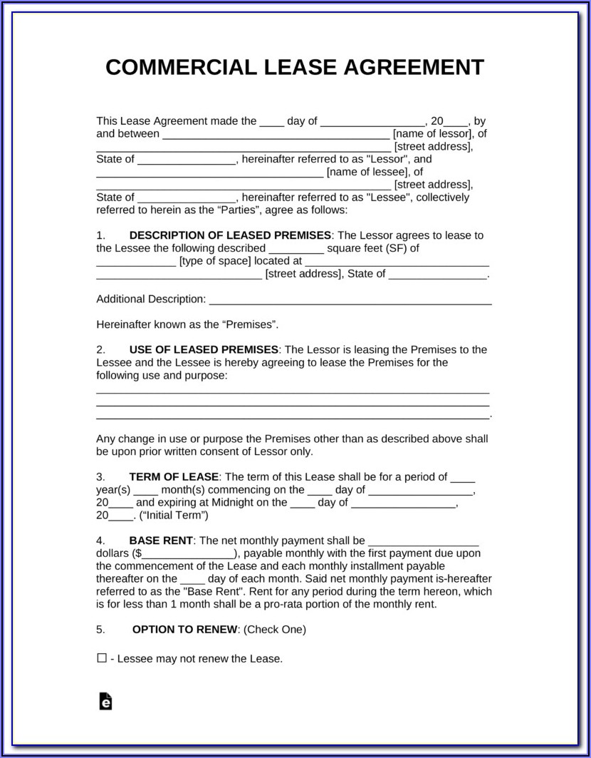 Commercial Lease Abstract Form