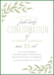 Confirmation Invitation Template Word
