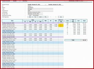 Cost Estimate Template Word