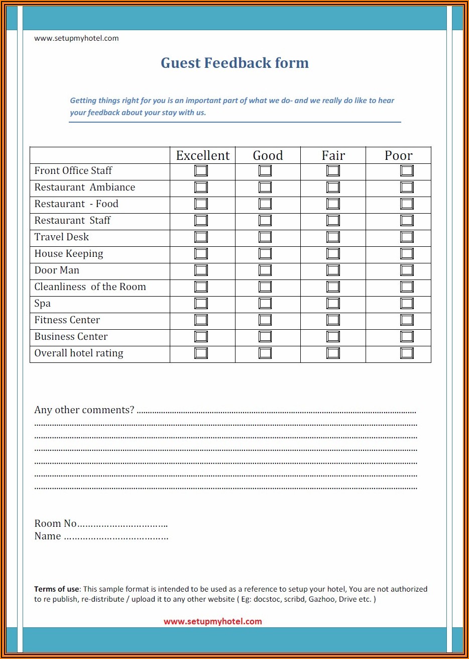 Customer Satisfaction Survey Form For Construction