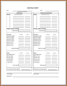 Daily Cash Drawer Reconciliation Form