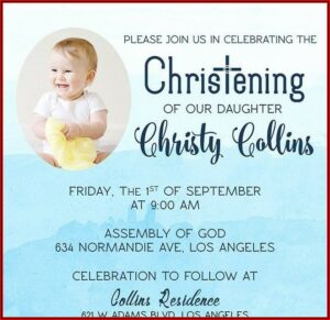 Dedication Invitation Template