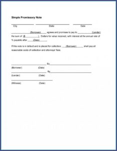 Demand Promissory Note Format In Word
