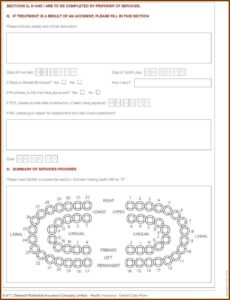 Dental Insurance Claim Form Pdf
