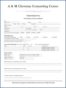 Divorce Client Intake Form