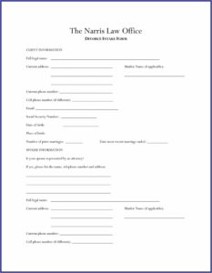 Divorce Intake Form