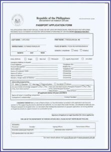E Passport Renewal Application Form Philippines