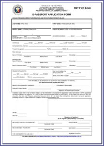 E Passport Renewal Form Philippines