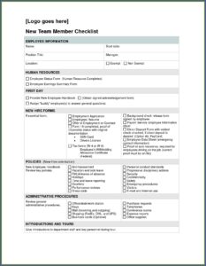 Employee Onboarding Document Template
