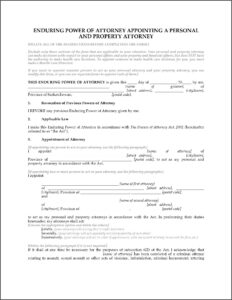 Enduring Power Of Attorney Forms