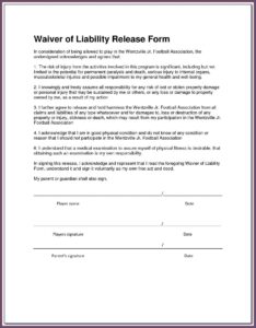 Equine Liability Waiver Form