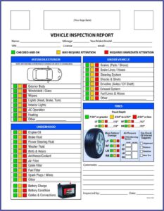 Fleet Vehicle Inspection Checklist Template