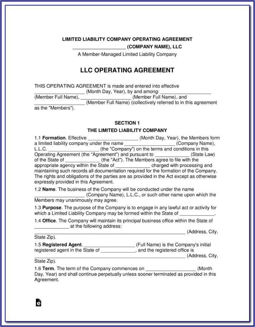 Florida Shareholders Agreement Form