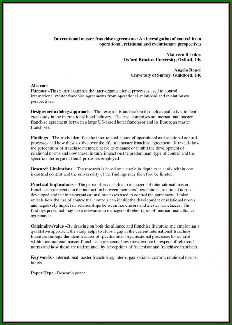 Franchise Non Disclosure Agreement Template