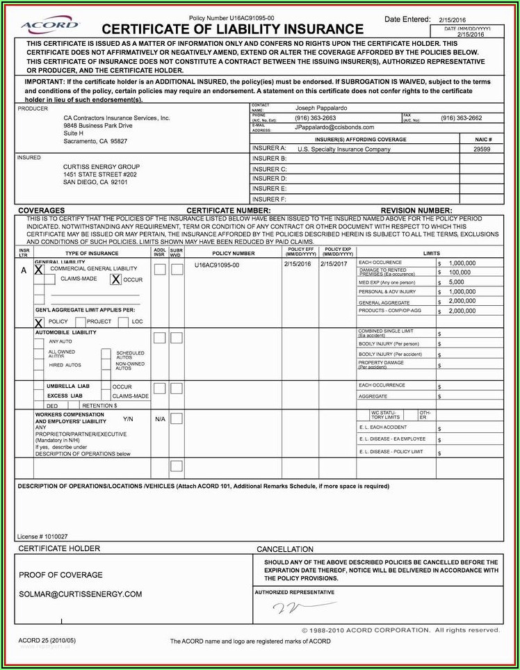 Free Acord Forms Download