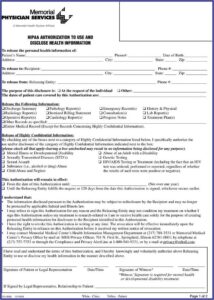 Free Blank Hipaa Form