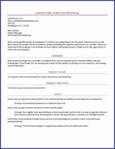Free Consulting Proposal Template Word