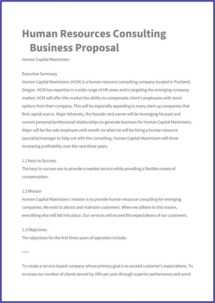 Free Consulting Proposal Template