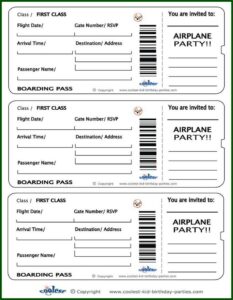 Free Editable Boarding Pass Wedding Invitation Template