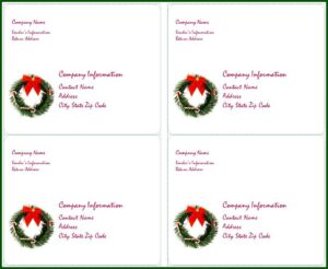 Free Holiday Address Labels Templates