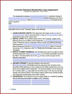 Free Lease Template Word