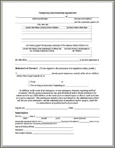 Free Legal Forms For Temporary Child Custody