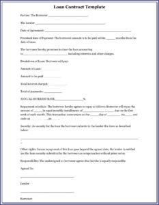 Free Loan Agreement Template Australia