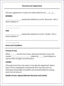 Free Loan Agreement Template Word