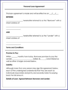 Free Loan Agreement Template Word South Africa