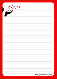 Free Love Letter Stationery Template