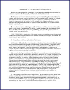 Free Non Compete Agreement Form
