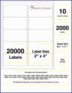Free Printable Avery Label Templates