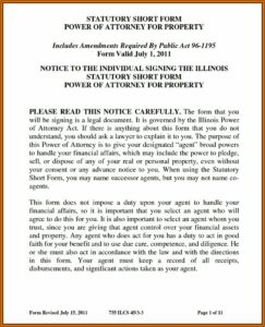 Free Printable Power Of Attorney Forms For Illinois