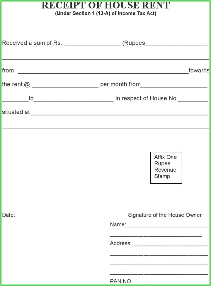 Free Printable Rental Receipt Form