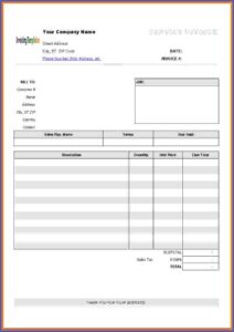 Free Printable Sales Receipts Template