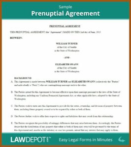 Free Simple Prenuptial Agreement Form