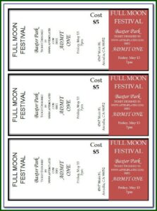 Free Template For Concert Tickets