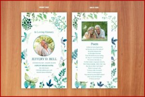 Funeral Prayer Card Templates Free