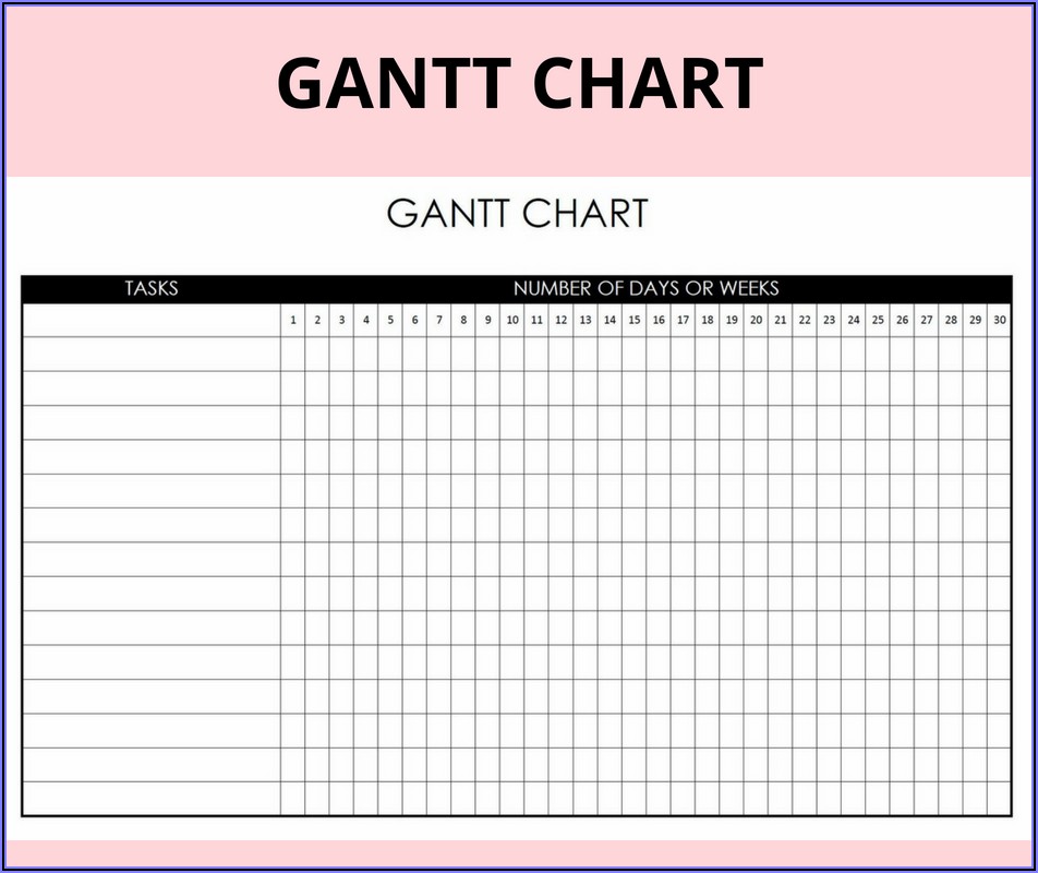 Gantt Chart Schedule Template
