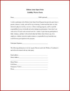 General Release Of Liability Waiver Template
