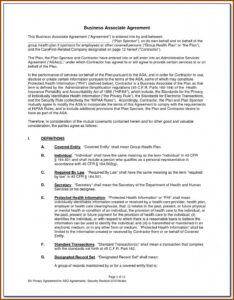 Hipaa Business Associate Agreement Form 2018