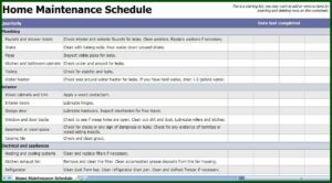 Home Maintenance Checklist Template