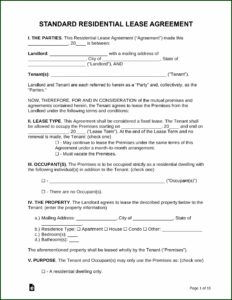 Home Rent Contract Sample