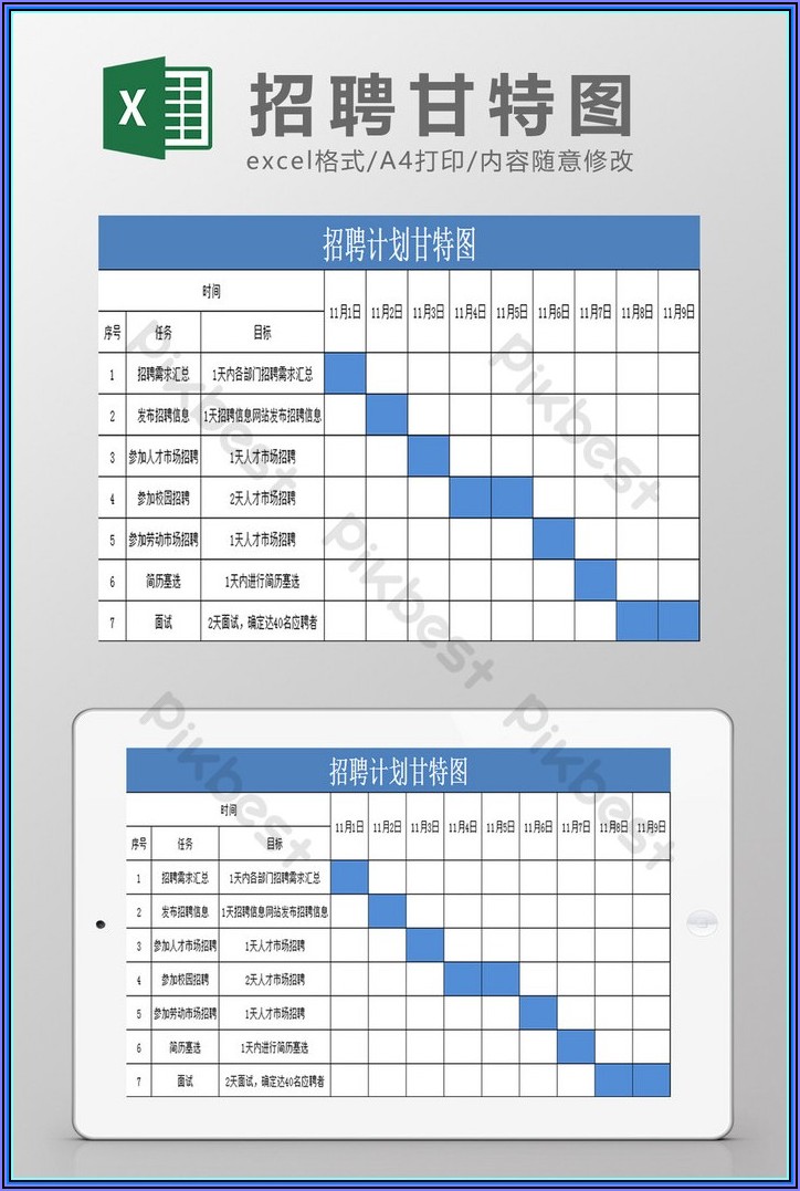 Hourly Gantt Chart Excel Template Free