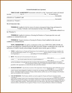 House Lease Forms Free