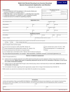 Housing Rental Application Template