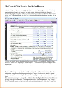 How To Fill Out Irs Form 8379