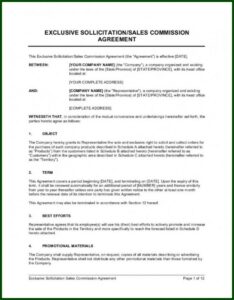 Independent Sales Rep Agreement Template