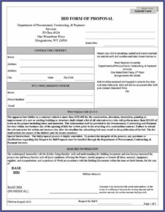 Invitation To Bid For Construction Projects Template