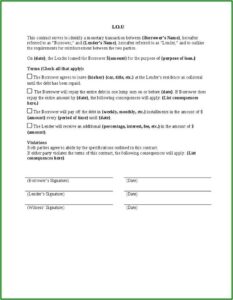 Iou Form Template